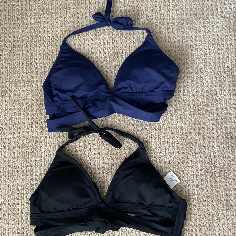 two bikini tops